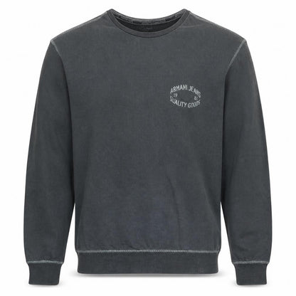 Armani Jeans Men's Grey XL Regular Fit Long Sleeve Cotton Top