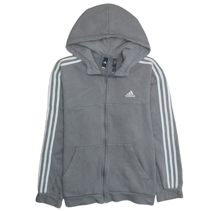 Mens UK Size L adidas Grey Full Zip Hoodie