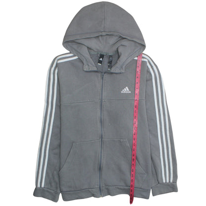 Mens UK Size L adidas Grey Full Zip Hoodie