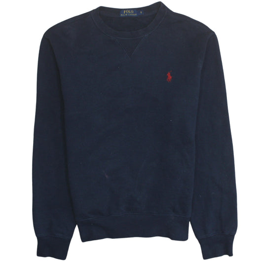 Mens UK Size S Ralph Lauren Blue Pullover Sweatshirt