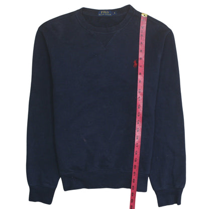 Mens UK Size S Ralph Lauren Blue Pullover Sweatshirt