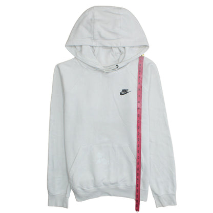 Mens UK Size M Nike White Pullover Hoodie
