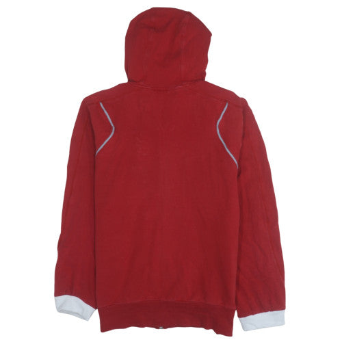 Mens UK Size M adidas Red Full Zip Hoodie