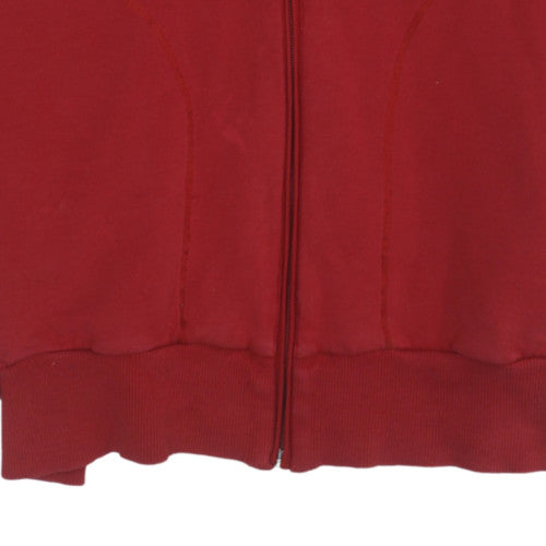 Mens UK Size M adidas Red Full Zip Hoodie