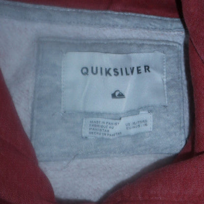 Womens UK Size L Quiksilver Red Pullover Hoodie