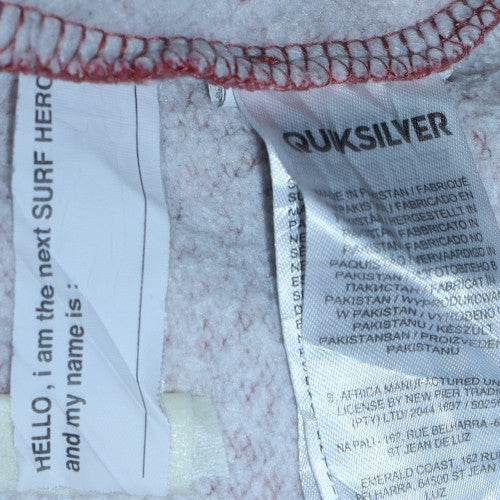 Womens UK Size L Quiksilver Red Pullover Hoodie