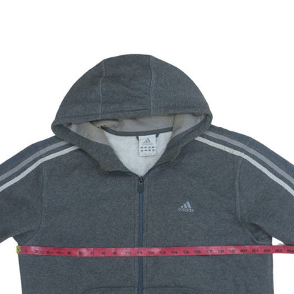 Mens UK Size M adidas Grey Full Zip Hoodie
