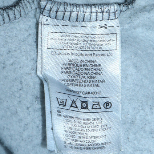 Mens UK Size M adidas Grey Full Zip Hoodie