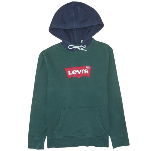 Mens UK Size M Levi's Green Pullover Hoodie
