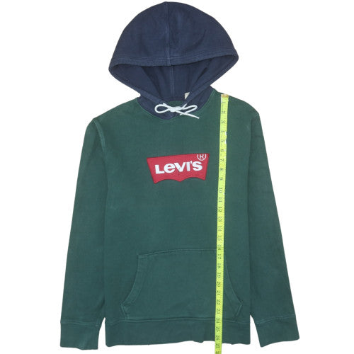 Mens UK Size M Levi's Green Pullover Hoodie