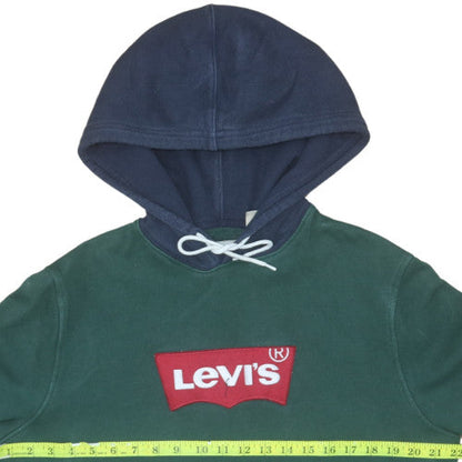 Mens UK Size M Levi's Green Pullover Hoodie