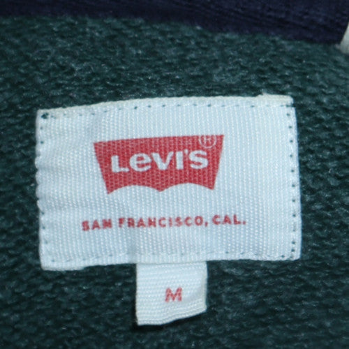 Mens UK Size M Levi's Green Pullover Hoodie