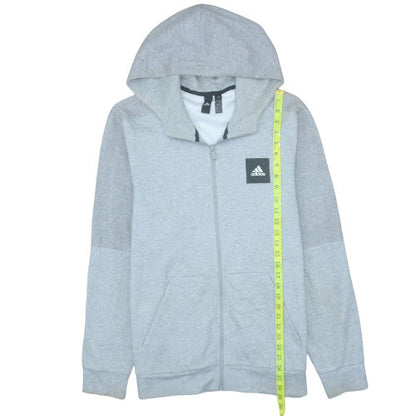 Mens UK Size L adidas Grey Full Zip Hoodie