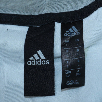 Mens UK Size L adidas Grey Full Zip Hoodie