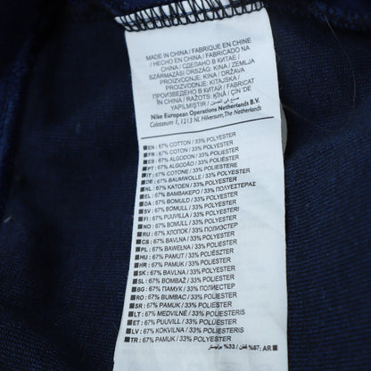 Nike Men's Blue Jogger Sweatpants M Regular Fit Zip Pocket Cotton Blend