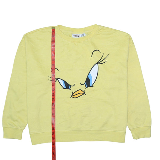 Primark Looney Tunes Womens Yellow Tweety Sweatshirt L 14/16 Cotton