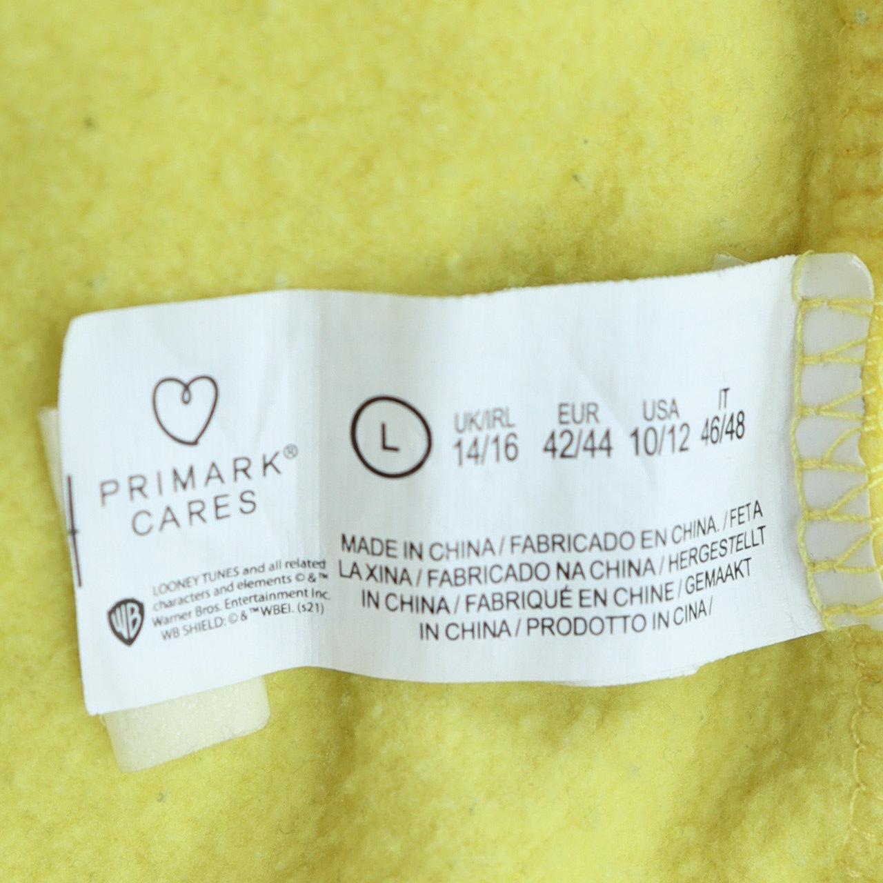 Womens UK Size L Primark Yellow Pullover Sweatshirt
