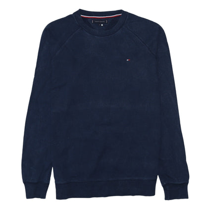 Tommy Hilfiger Men's Blue Cotton Crew Neck Sweatshirt Size M