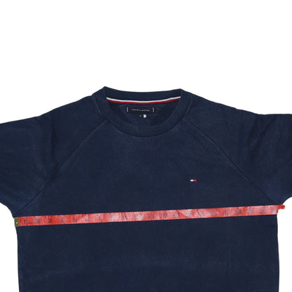 Tommy Hilfiger Men's Blue Cotton Crew Neck Sweatshirt Size M
