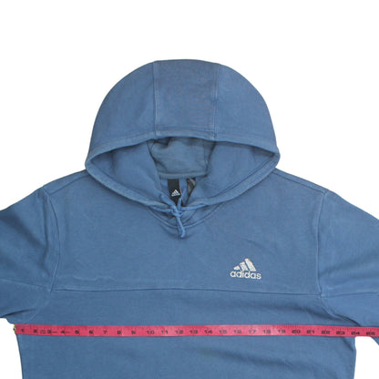Mens UK Size L adidas Blue Pullover Hoodie