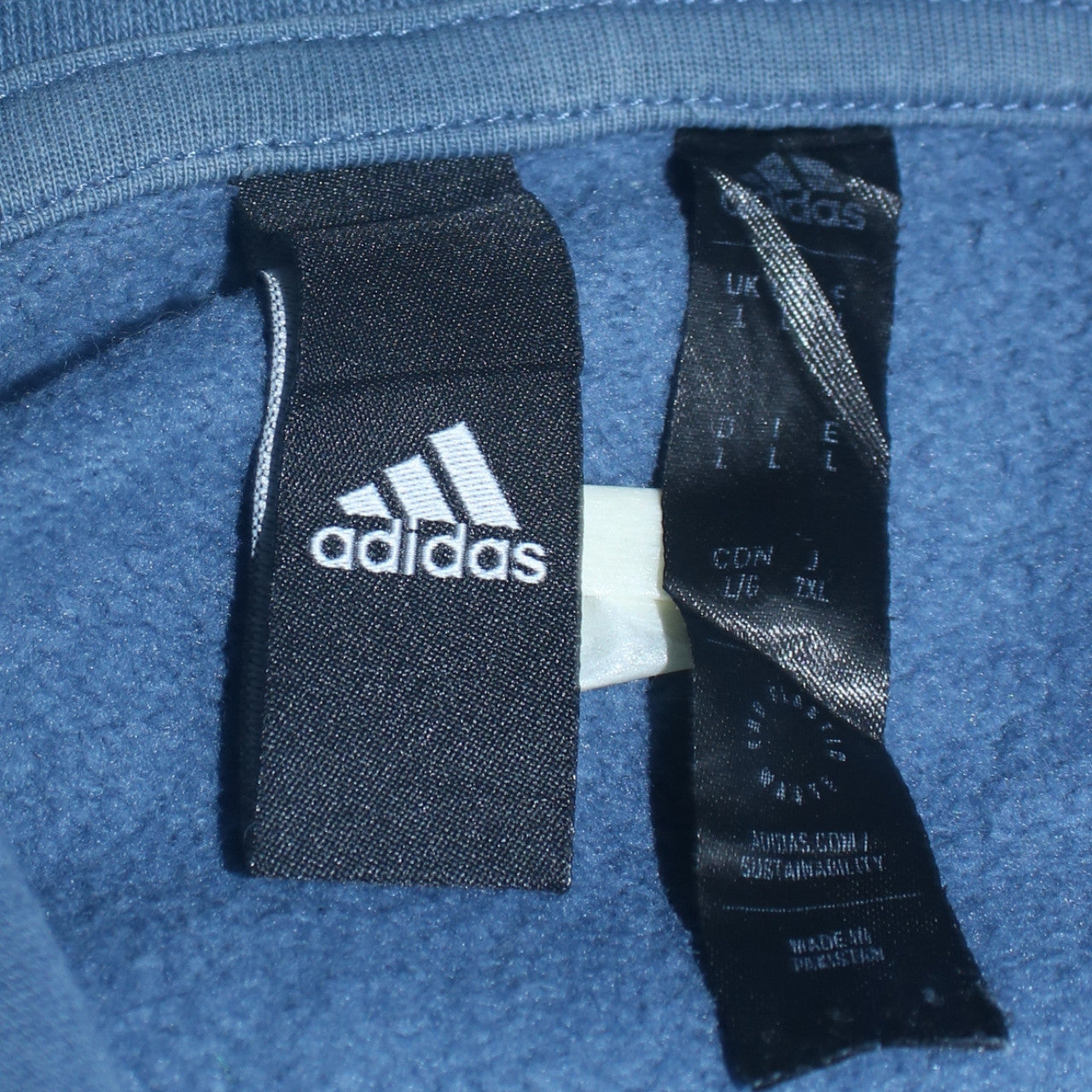 Mens UK Size L adidas Blue Pullover Hoodie