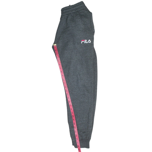 FILA Mens Grey Jogger Sweatpants Tapered Fit Activewear Trousers M