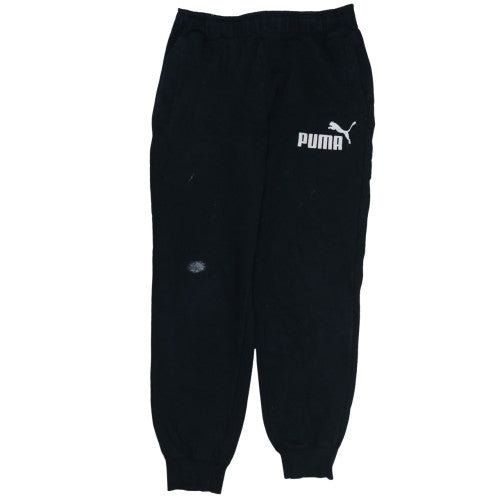 Mens UK Size M PUMA Regular Fit Jogger Black Trousers