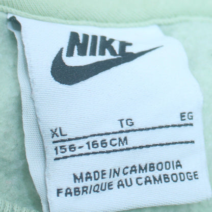 Nike Boys Green XL Pullover Fleece Sweatshirt Crew Neck Logo
