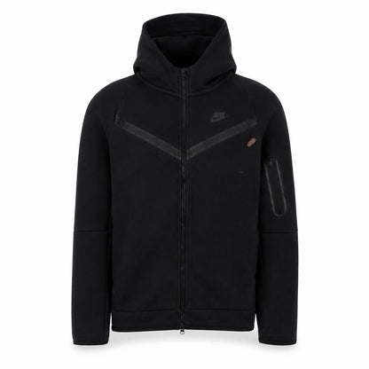 Front view of Nike boys’ black full zip hoodie xl 158-170cm fleece style sweatshirt