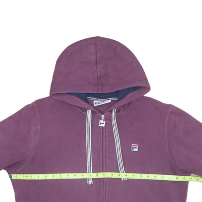 Mens UK Size XL FILA Purple Full Zip Hoodie