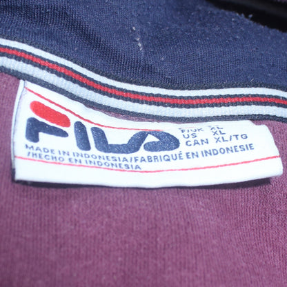Mens UK Size XL FILA Purple Full Zip Hoodie