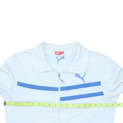 Puma Men's White Track Jacket Size S Regular Fit Full Zip Sportswear