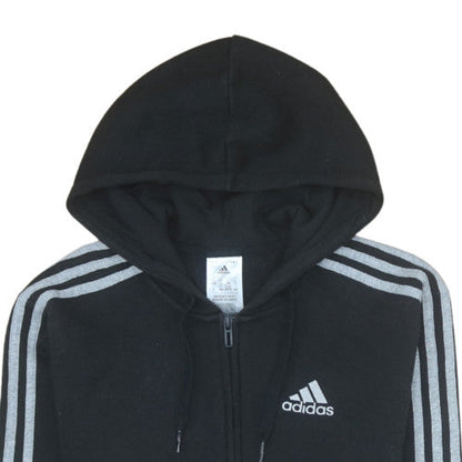 Womens UK Size XS adidas Black Full Zip Hoodie