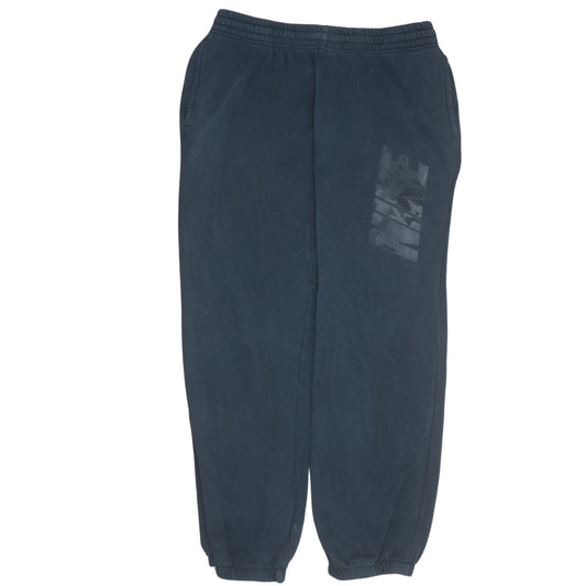 Nike Men's Blue Fleece Jogger Trousers Size L Comfortable Activewear