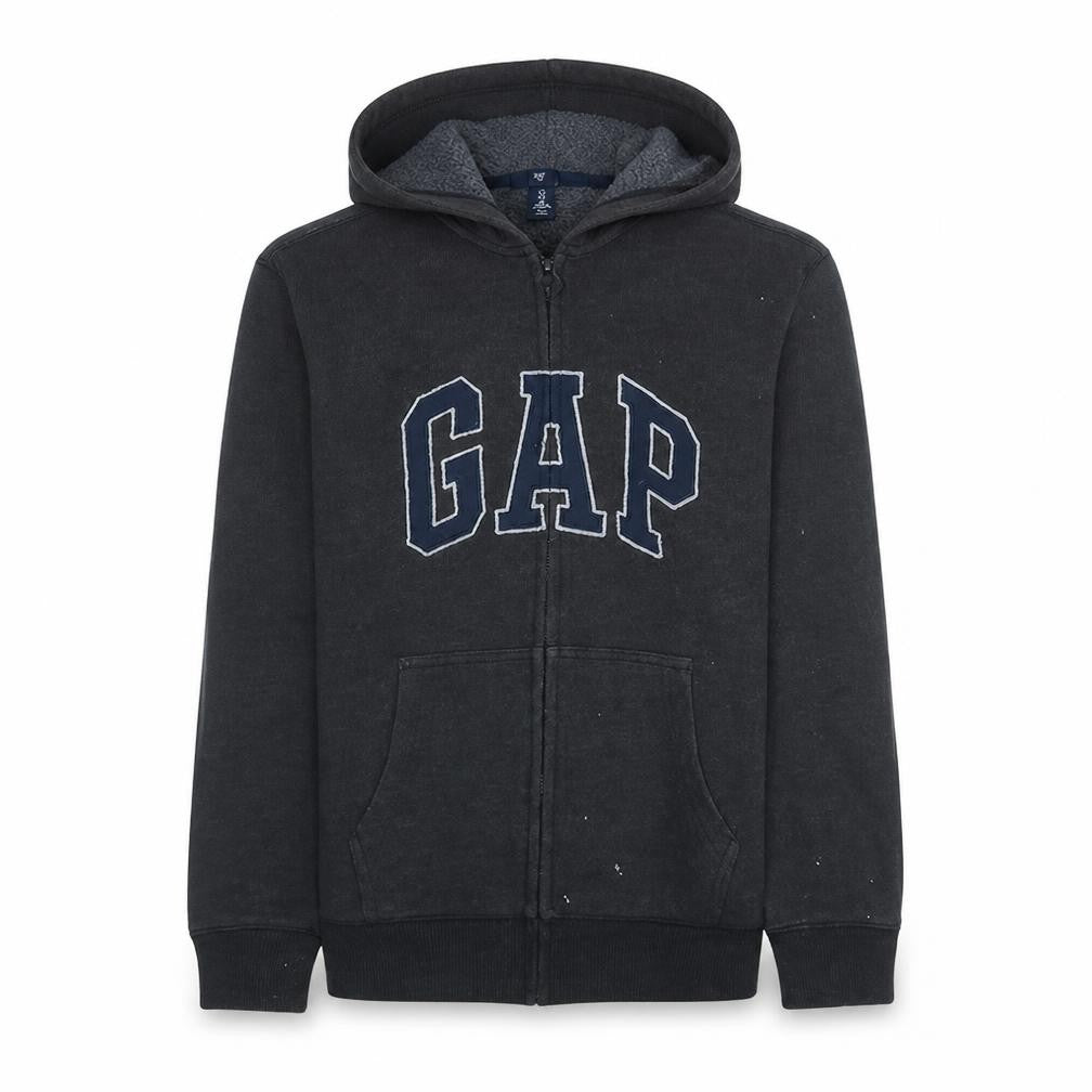 Mens UK Size M Gap Black Full Zip Hoodie