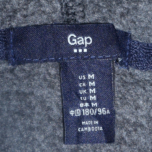 Mens UK Size M Gap Black Full Zip Hoodie