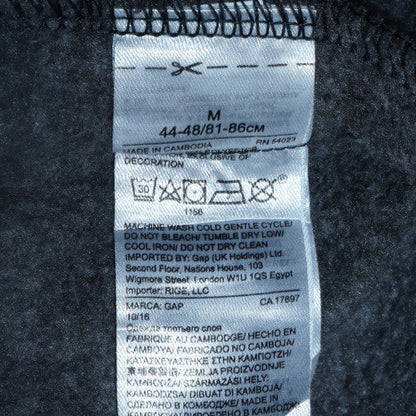 Mens UK Size M Gap Black Full Zip Hoodie