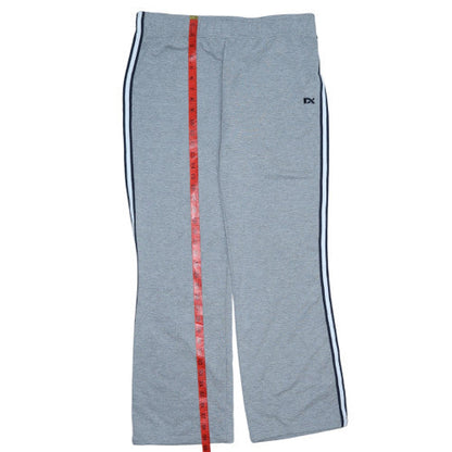 Nxt Active Women Grey Track Pants Size 16L Elastic Waist Side Stripe