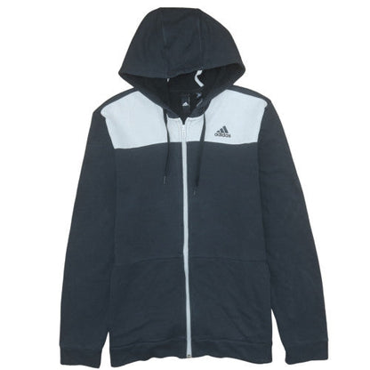 Mens UK Size L adidas Black Full Zip Hoodie