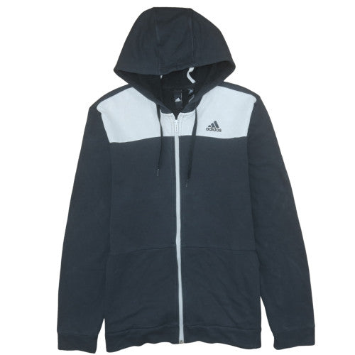 Mens UK Size L adidas Black Full Zip Hoodie