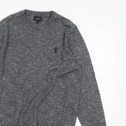 Next Men’s Grey Crew Neck Knit Jumper Size M Classic Pullover