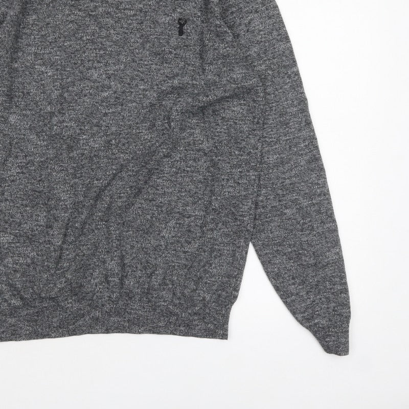 Next Men’s Grey Crew Neck Knit Jumper Size M Classic Pullover