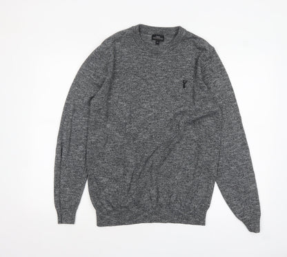 Next Men’s Grey Crew Neck Knit Jumper Size M Classic Pullover