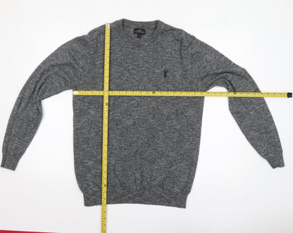Next Men’s Grey Crew Neck Knit Jumper Size M Classic Pullover