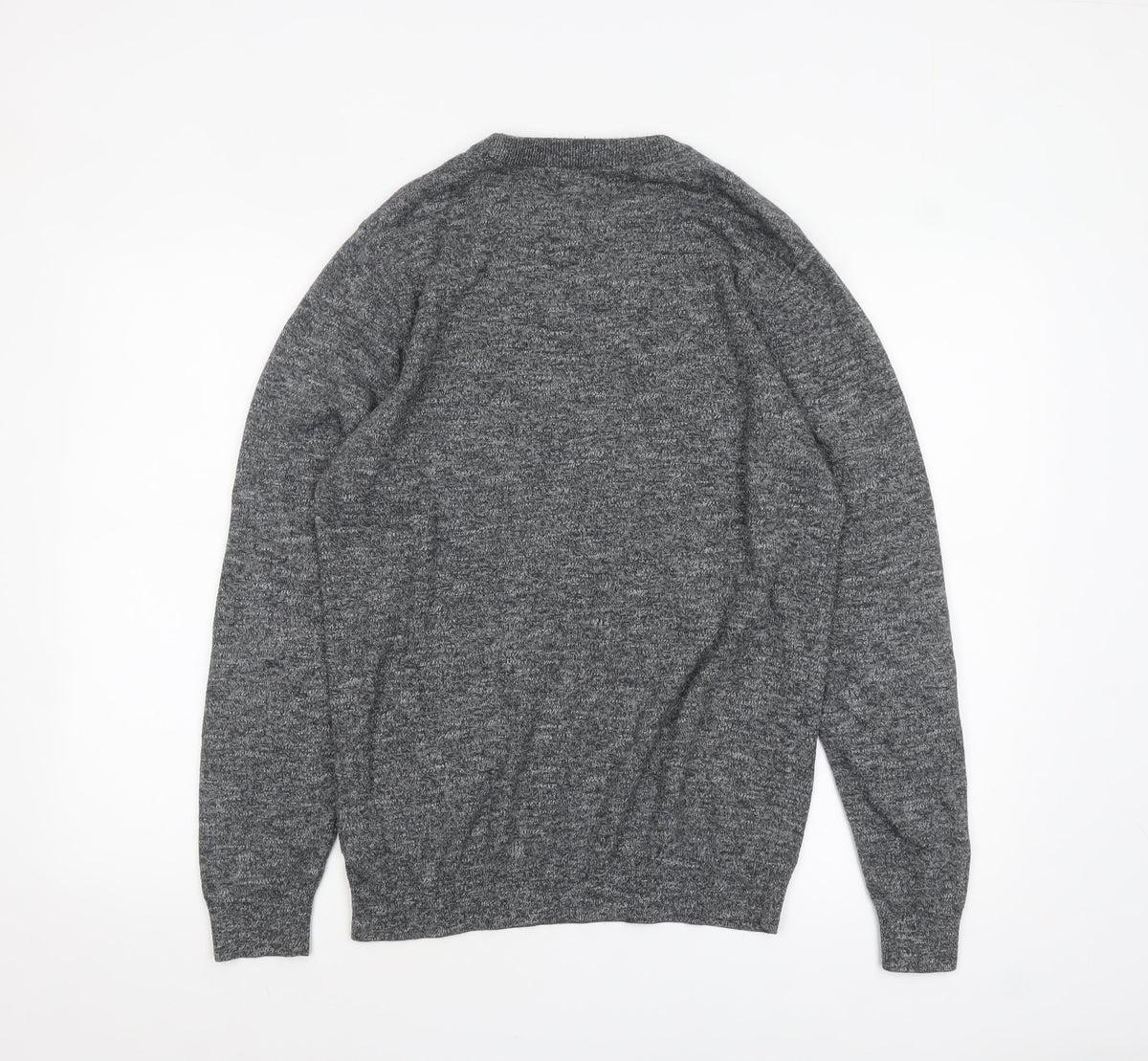 Next Men’s Grey Crew Neck Knit Jumper Size M Classic Pullover