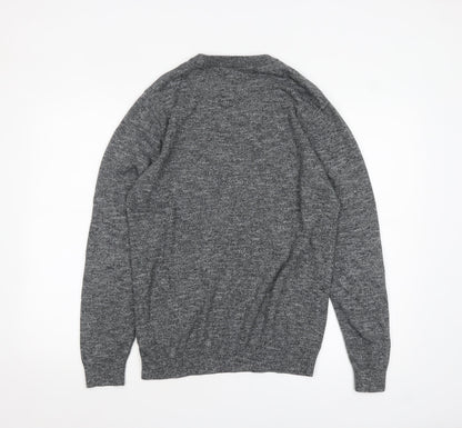 Next Men’s Grey Crew Neck Knit Jumper Size M Classic Pullover