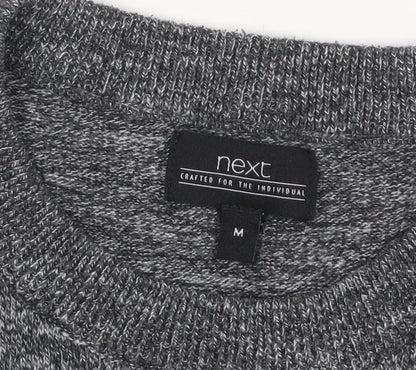 Next Men’s Grey Crew Neck Knit Jumper Size M Classic Pullover