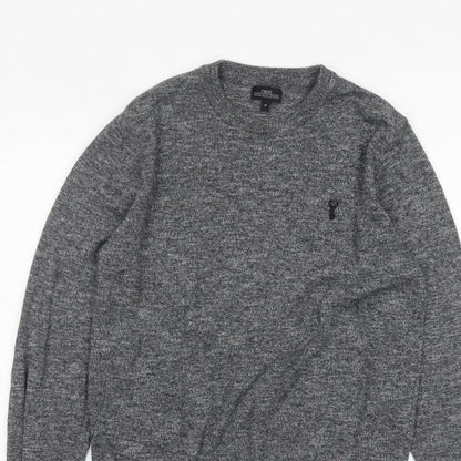 Next Men’s Grey Crew Neck Knit Jumper Size M Classic Pullover