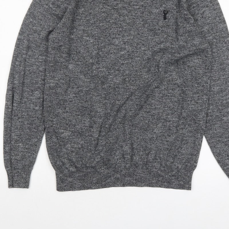 Next Men’s Grey Crew Neck Knit Jumper Size M Classic Pullover