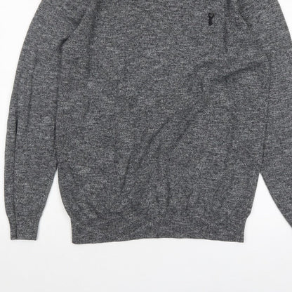 Next Men’s Grey Crew Neck Knit Jumper Size M Classic Pullover
